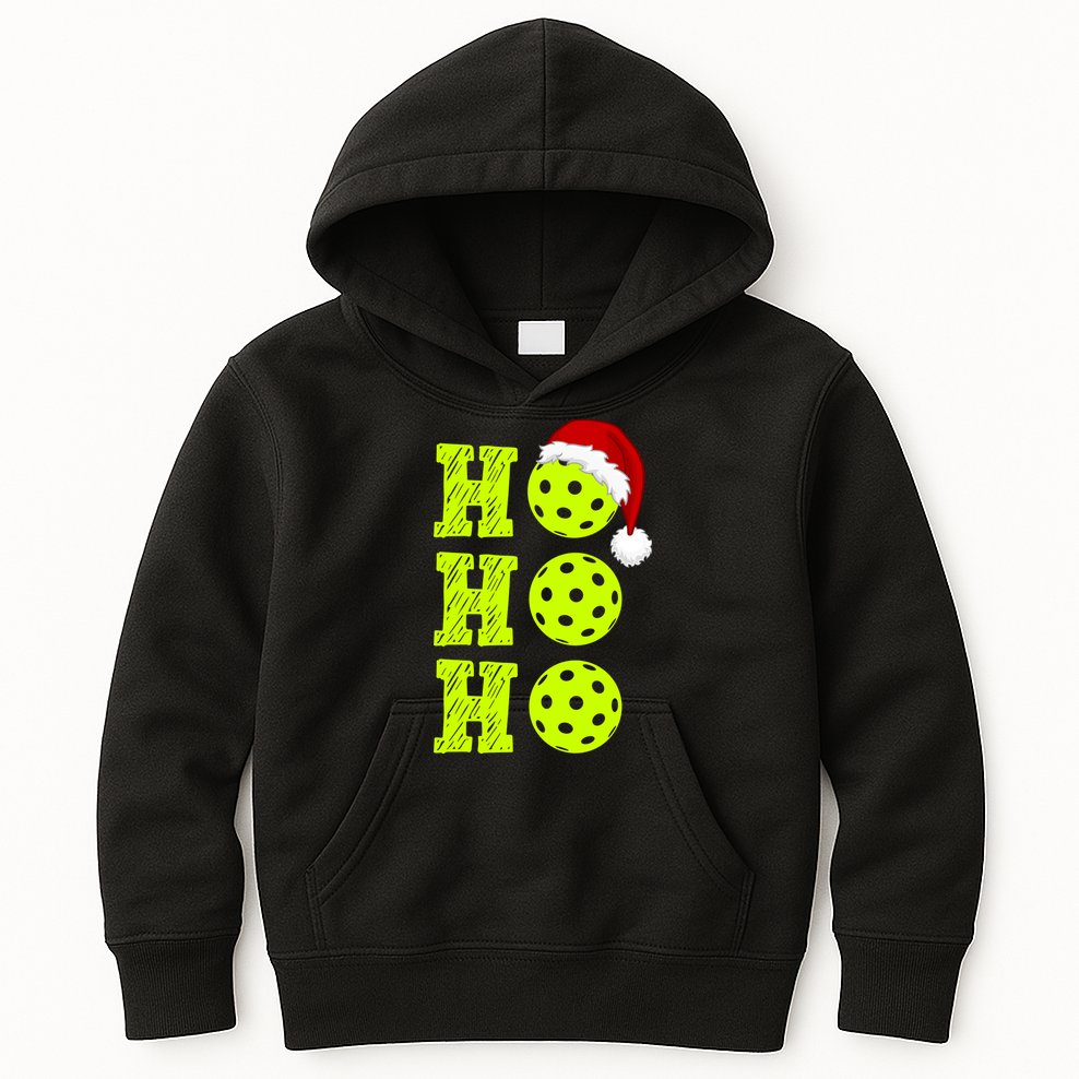 Pickleball Christmas Sana Ho Ho Ho Kids Hoodie
