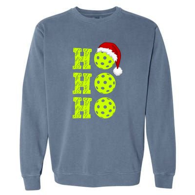 Pickleball Christmas Sana Ho Ho Ho Garment-Dyed Sweatshirt