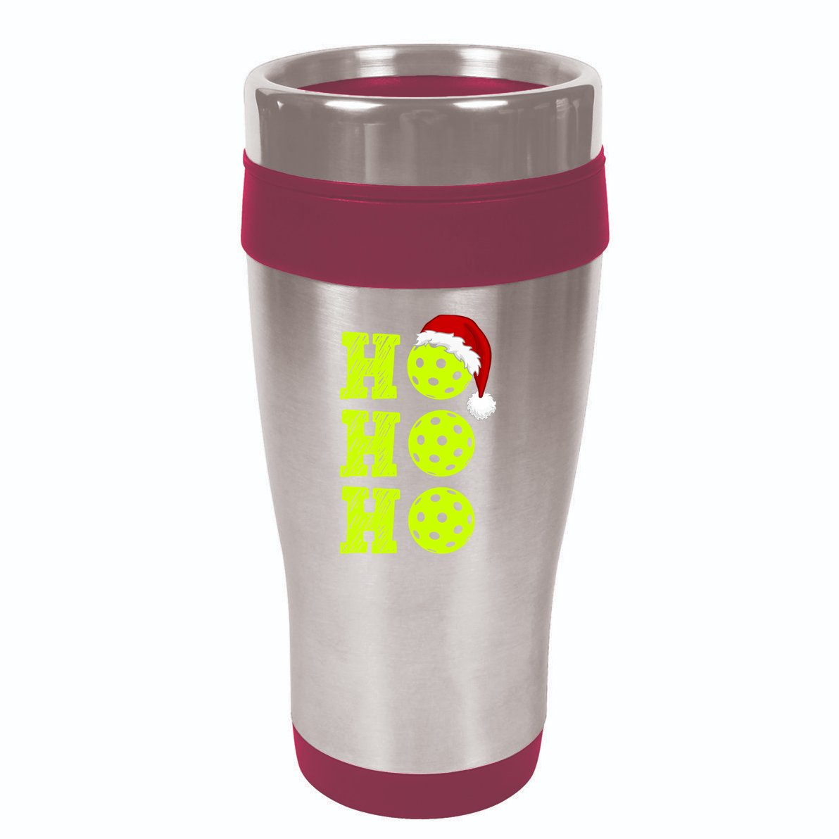 Pickleball Christmas Sana Ho Ho Ho 16oz Travel Tumbler
