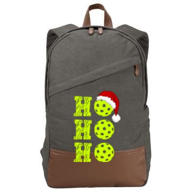 Pickleball Christmas Sana Ho Ho Ho Cotton Canvas Backpack