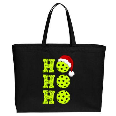 Pickleball Christmas Sana Ho Ho Ho Cotton Canvas Jumbo Tote