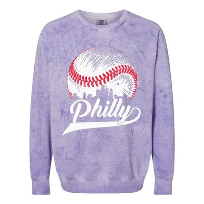 Philadelphia Cities Spirits I Love & Proud of Philadelphia Colorblast Crewneck Sweatshirt