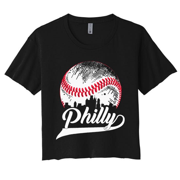 Philadelphia Cities Spirits I Love & Proud of Philadelphia Women's Crop Top Tee