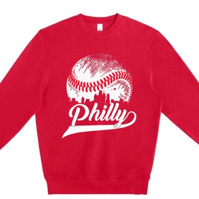 Philadelphia Cities Spirits I Love & Proud of Philadelphia Premium Crewneck Sweatshirt