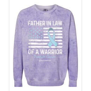 Prostate Cancer Survivor Support Father In Law Of A Warrior Colorblast Crewneck Sweatshirt