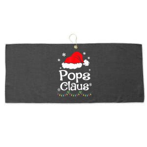 Pops Claus Santa Christmas Matching Family Pajama Funny Gift Large Microfiber Waffle Golf Towel