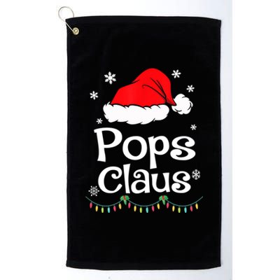 Pops Claus Santa Christmas Matching Family Pajama Funny Gift Platinum Collection Golf Towel