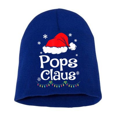 Pops Claus Santa Christmas Matching Family Pajama Funny Gift Short Acrylic Beanie