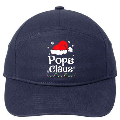 Pops Claus Santa Christmas Matching Family Pajama Funny Gift 7-Panel Snapback Hat