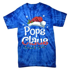 Pops Claus Santa Funny Christmas Pajama Matching Family Gift Tie-Dye T-Shirt