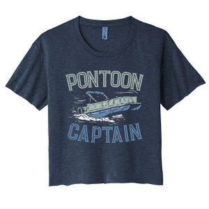 Pontoon Captain Shirt, Who's The Captain Of This Ship? Women's Crop Top Tee