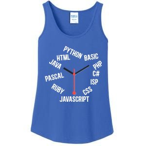 Programmer Clock Software Developer Computer Engineer Coder Gift Ladies Essential Tank