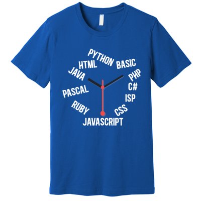 Programmer Clock Software Developer Computer Engineer Coder Gift Premium T-Shirt