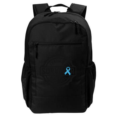 Prostate Cancer Survivor Gift Blue Ribbon Awareness Backpack