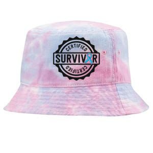 Prostate Cancer Survivor Gift Blue Ribbon Awareness Tie-Dyed Bucket Hat