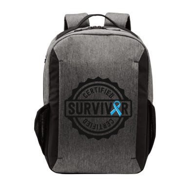 Prostate Cancer Survivor Gift Blue Ribbon Awareness Vector Backpack