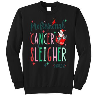 Professional Cancer Sleigher Oncology Nurse Christmas Sweatshirt