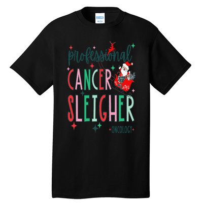 Professional Cancer Sleigher Oncology Nurse Christmas Tall T-Shirt