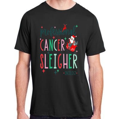 Professional Cancer Sleigher Oncology Nurse Christmas Adult ChromaSoft Performance T-Shirt