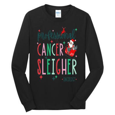 Professional Cancer Sleigher Oncology Nurse Christmas Tall Long Sleeve T-Shirt