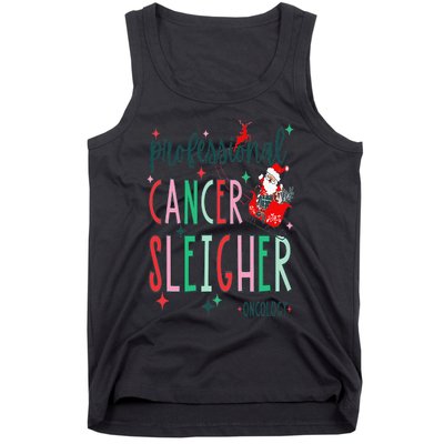 Professional Cancer Sleigher Oncology Nurse Christmas Tank Top