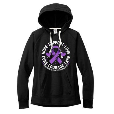 Pancreatic Cancer Support Family Pancreatic Cancer Awareness Women's Fleece Hoodie