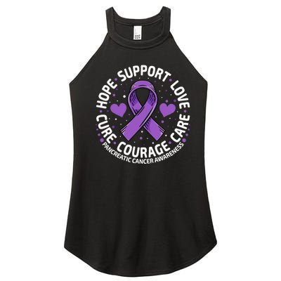 Pancreatic Cancer Support Family Pancreatic Cancer Awareness Women’s Perfect Tri Rocker Tank