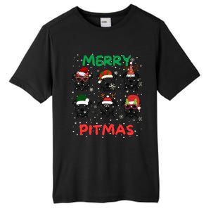 Pitbull Christmas Santa Claus Lovers Merry Pitmas Cute Gift Tall Fusion ChromaSoft Performance T-Shirt