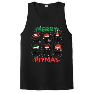 Pitbull Christmas Santa Claus Lovers Merry Pitmas Cute Gift PosiCharge Competitor Tank