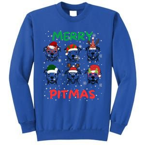 Pitbull Christmas Santa Claus Lovers Merry Pitmas Cute Gift Sweatshirt