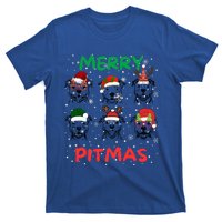 Pitbull Christmas Santa Claus Lovers Merry Pitmas Cute Gift T-Shirt