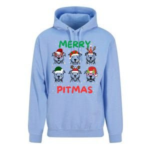 Pitbull Christmas Santa Claus Lovers Merry Pitmas Cute Gift Unisex Surf Hoodie