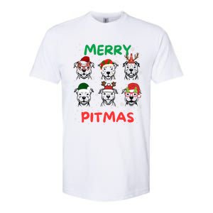 Pitbull Christmas Santa Claus Lovers Merry Pitmas Cute Gift Softstyle CVC T-Shirt