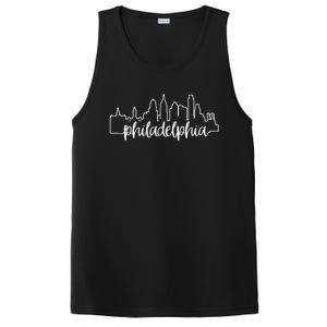 Philadelphia City Skyline Cute Philly Love Gift PosiCharge Competitor Tank