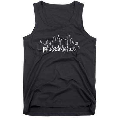 Philadelphia City Skyline Cute Philly Love Gift Tank Top