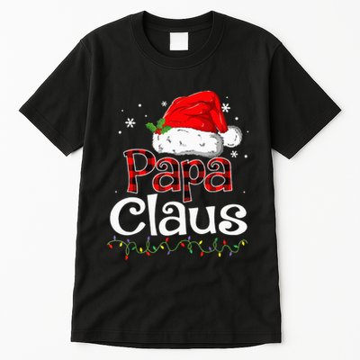 Papa Claus Santa Funny Christmas Pajama Matching Family Tall T-Shirt