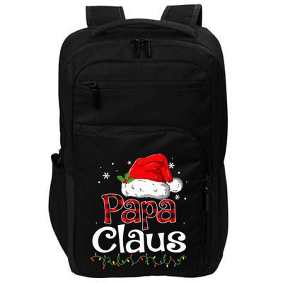 Papa Claus Santa Funny Christmas Pajama Matching Family Impact Tech Backpack