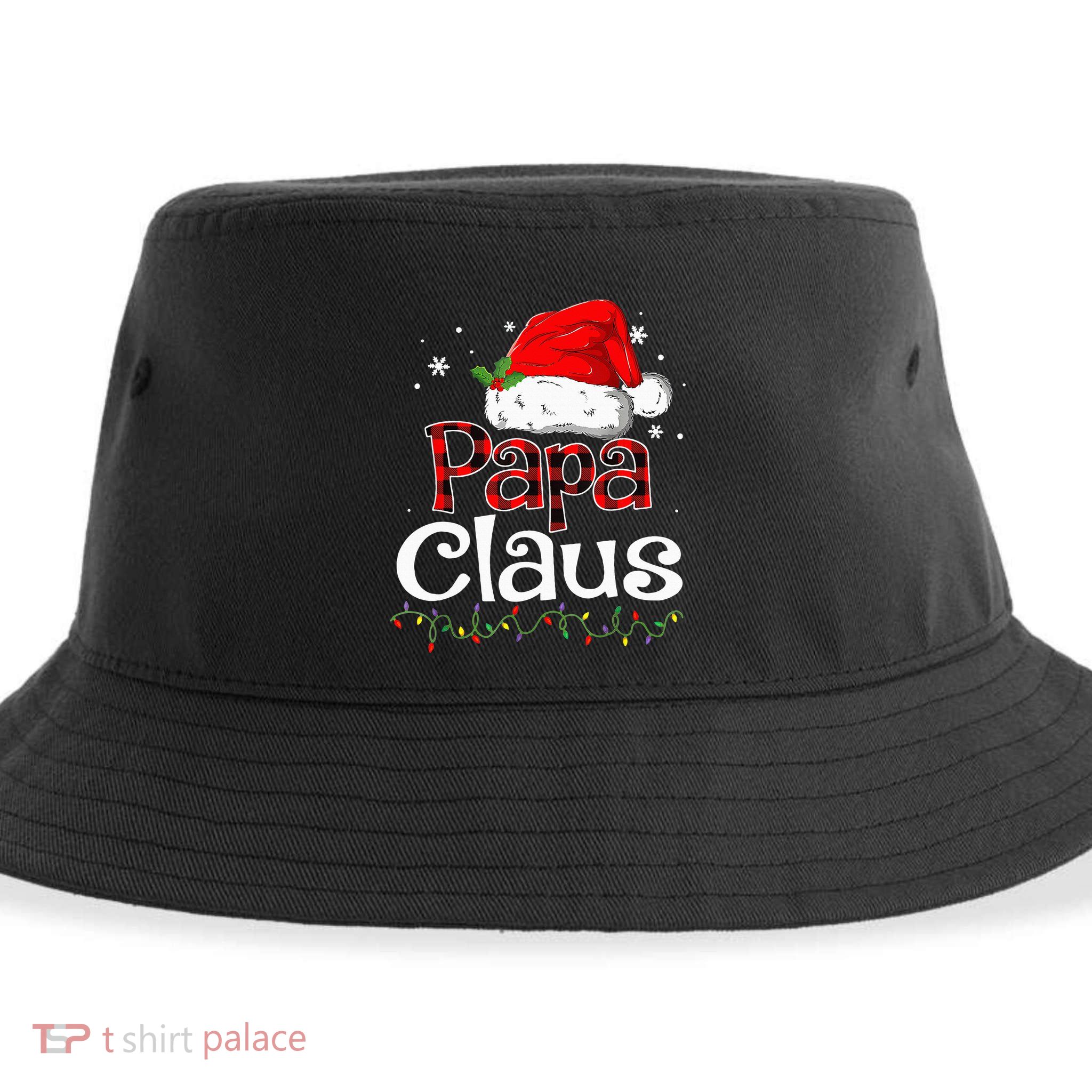 Papa Claus Santa Funny Christmas Pajama Matching Family Sustainable Bucket Hat