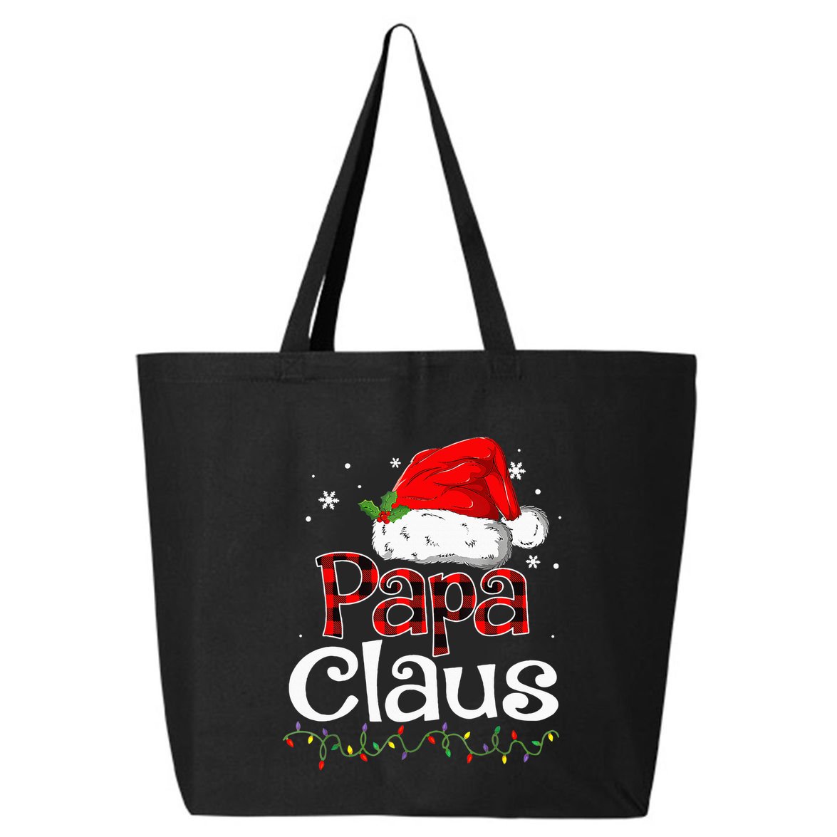 Papa Claus Santa Funny Christmas Pajama Matching Family 25L Jumbo Tote