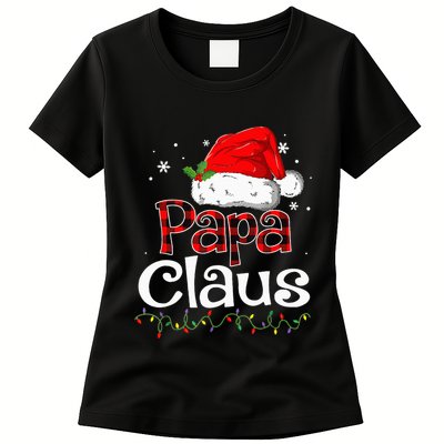 Papa Claus Santa Funny Christmas Pajama Matching Family Womens T-Shirt