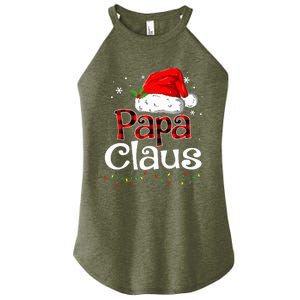 Papa Claus Santa Funny Christmas Pajama Matching Family  Women’s Perfect Tri Rocker Tank