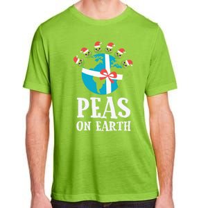 Pun Christmas Sayings Peas On Earth Funny Xmas Gift Adult ChromaSoft Performance T-Shirt