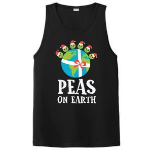 Pun Christmas Sayings Peas On Earth Funny Xmas Gift PosiCharge Competitor Tank