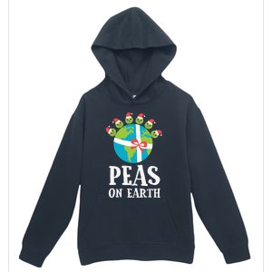 Pun Christmas Sayings Peas On Earth Funny Xmas Gift Urban Pullover Hoodie