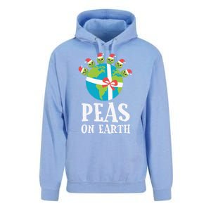 Pun Christmas Sayings Peas On Earth Funny Xmas Gift Unisex Surf Hoodie