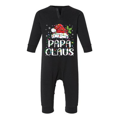 Papa Claus Shirts Christmas Lights Pajama Family Matching Infant Fleece One Piece