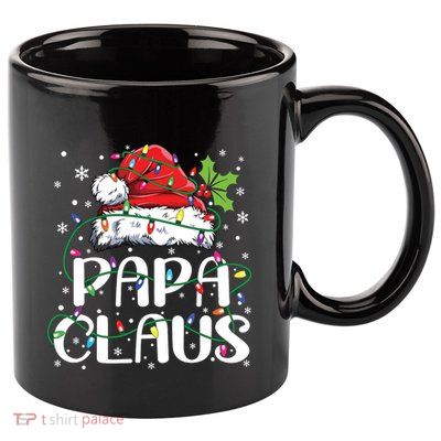 Papa Claus Shirts Christmas Lights Pajama Family Matching 11oz C Handle Ceramic Mug