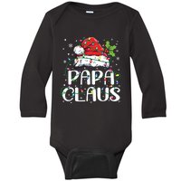 Papa Claus Shirts Christmas Lights Pajama Family Matching Baby Long Sleeve Bodysuit