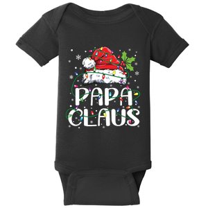 Papa Claus Shirts Christmas Lights Pajama Family Matching Baby Bodysuit