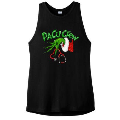 Pacu Crew Stethoscope Christmas Xmas Nurse Nursing Pajamas Ladies PosiCharge Tri-Blend Wicking Tank